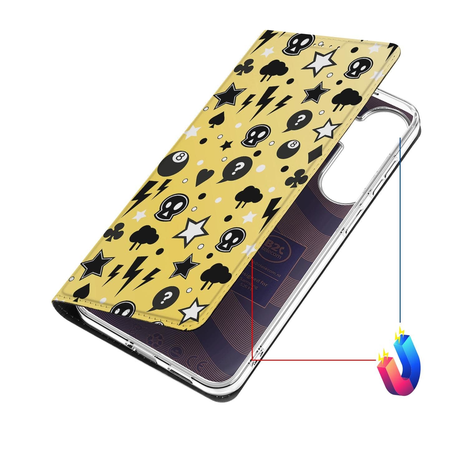 Samsung Galaxy S26 FE hoesje Punk Yellow met magneetsluiting