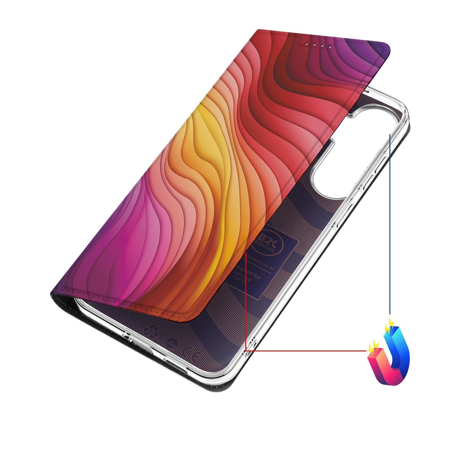 Samsung Galaxy S26 FE hoesje Regenboog met magneetsluiting