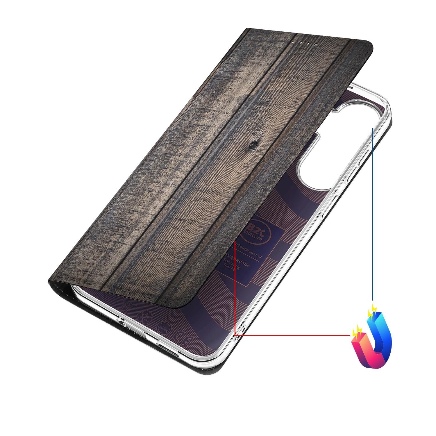 Samsung Galaxy S26 FE hoesje Steigerhout met magneetsluiting