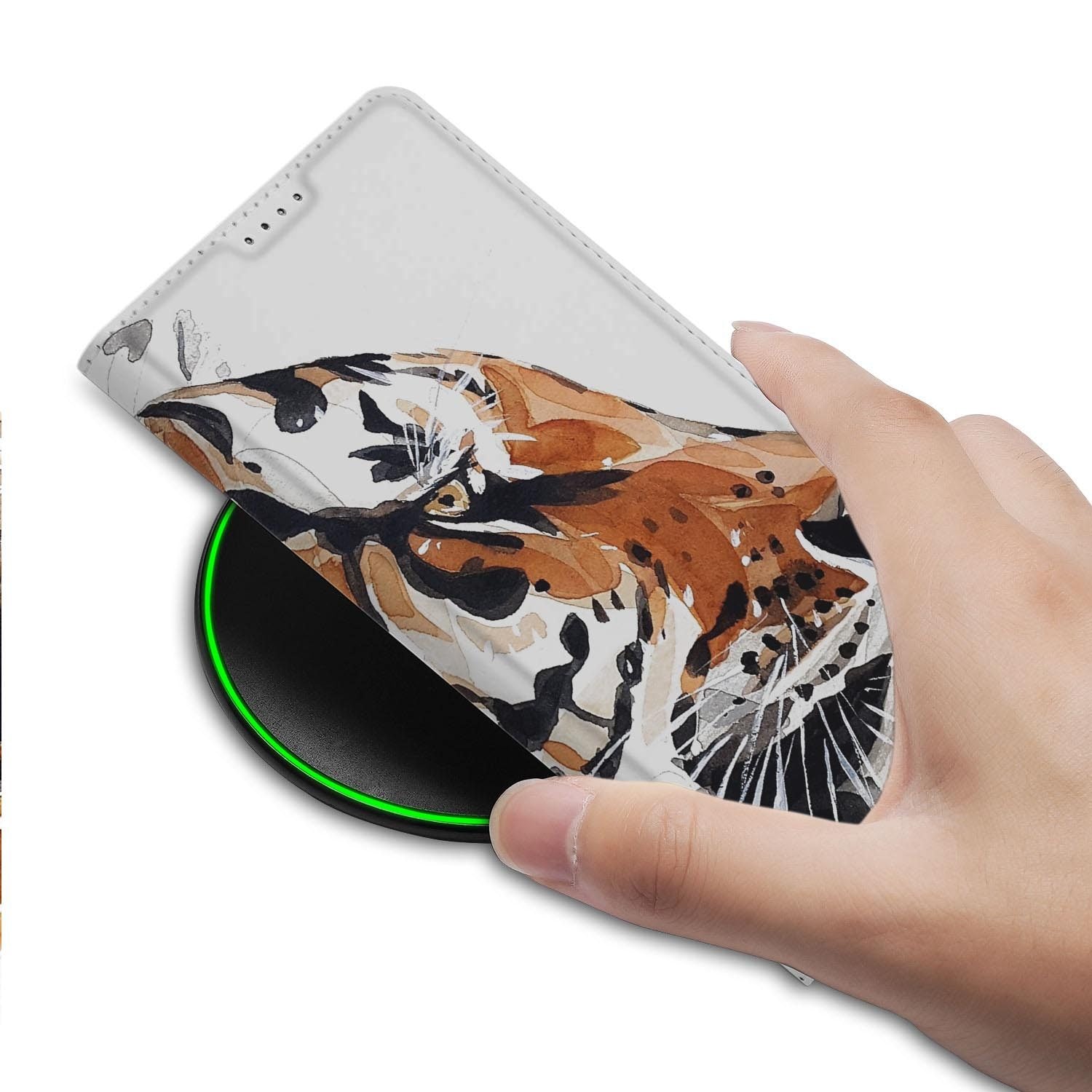 Samsung Galaxy S26 FE bookcase Tiger met kunstleren klep