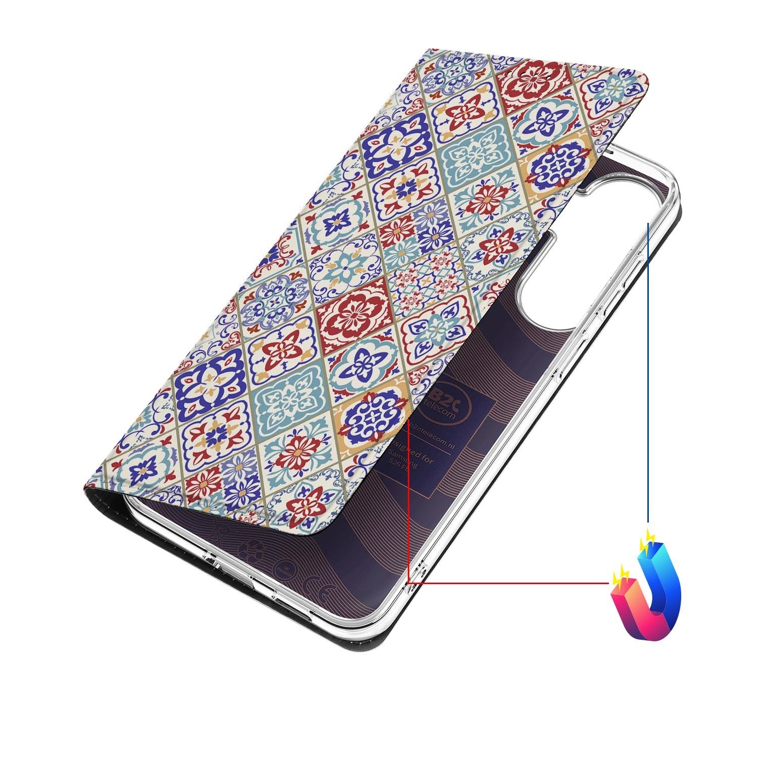 Samsung Galaxy S26 FE hoesje Tiles Color met magneetsluiting