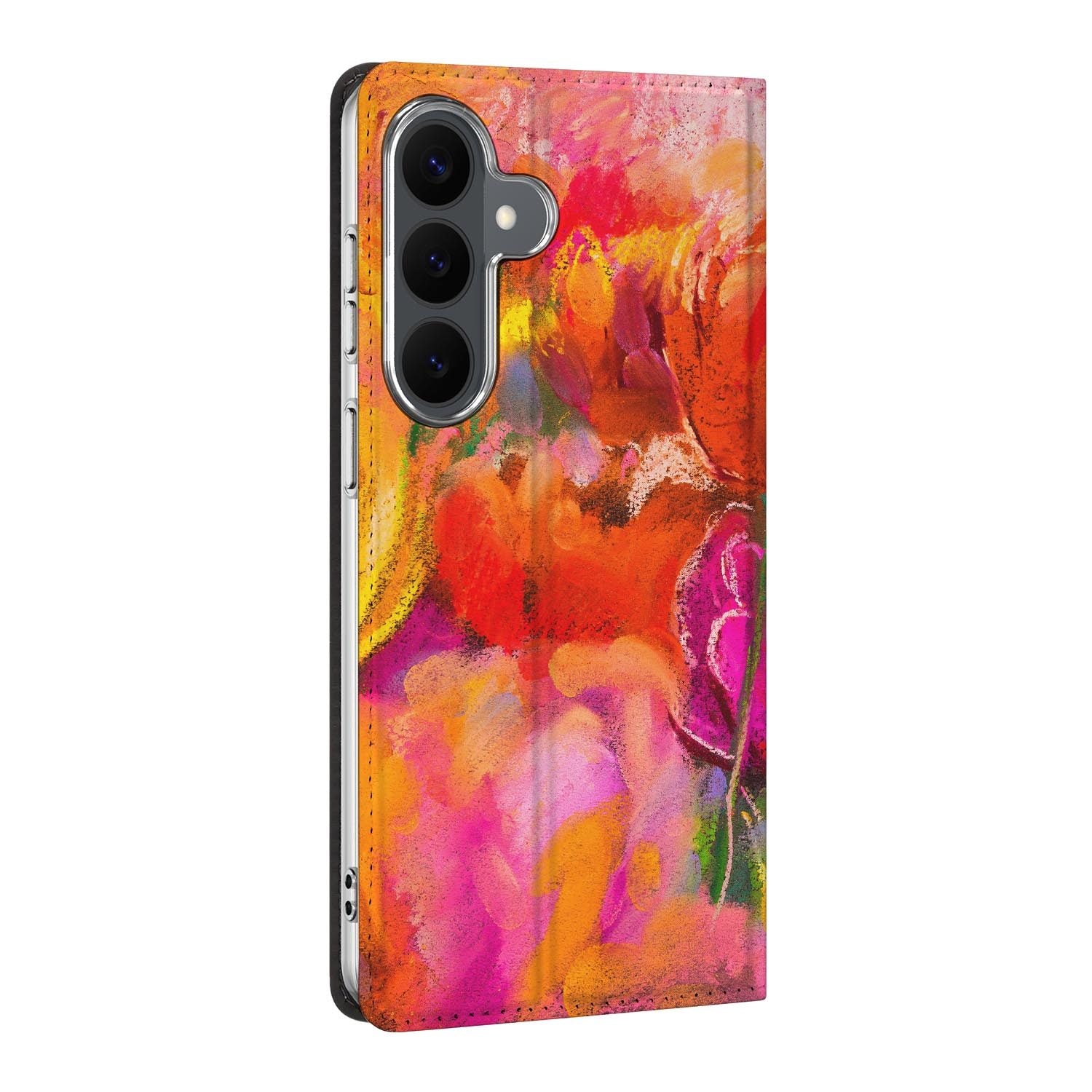 Samsung Galaxy S26 FE standcase Tulips, bescherming voor- en achterkant