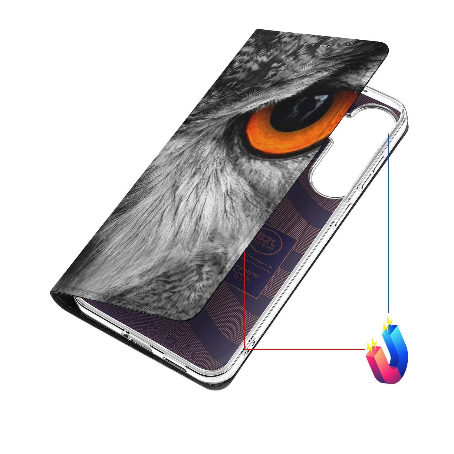 Samsung Galaxy S26 FE hoesje Uil met magneetsluiting