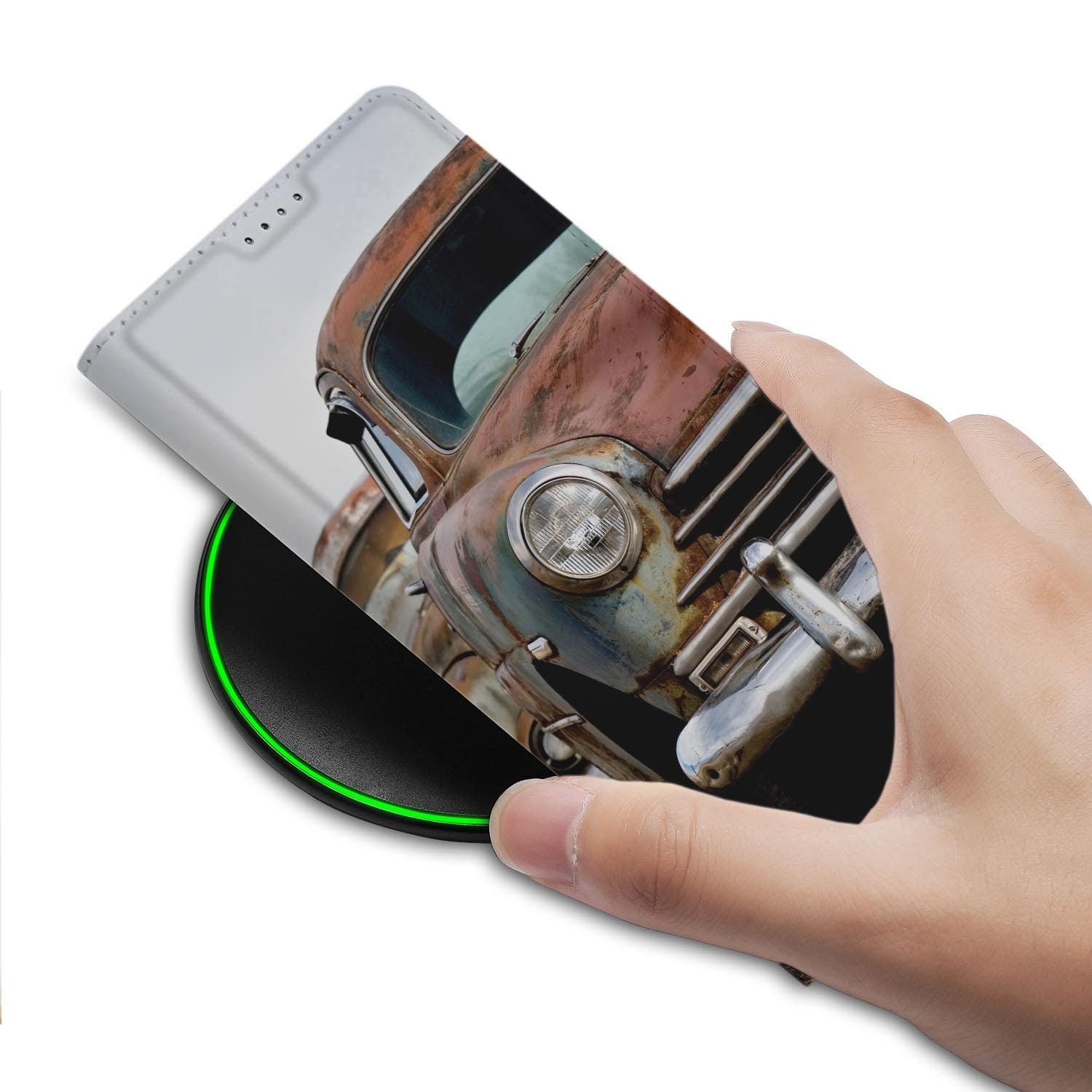 Samsung Galaxy S26 FE bookcase Vintage Auto met kunstleren klep