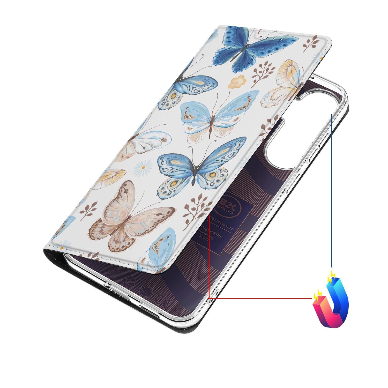 Samsung Galaxy S26 FE hoesje Vlinder met magneetsluiting