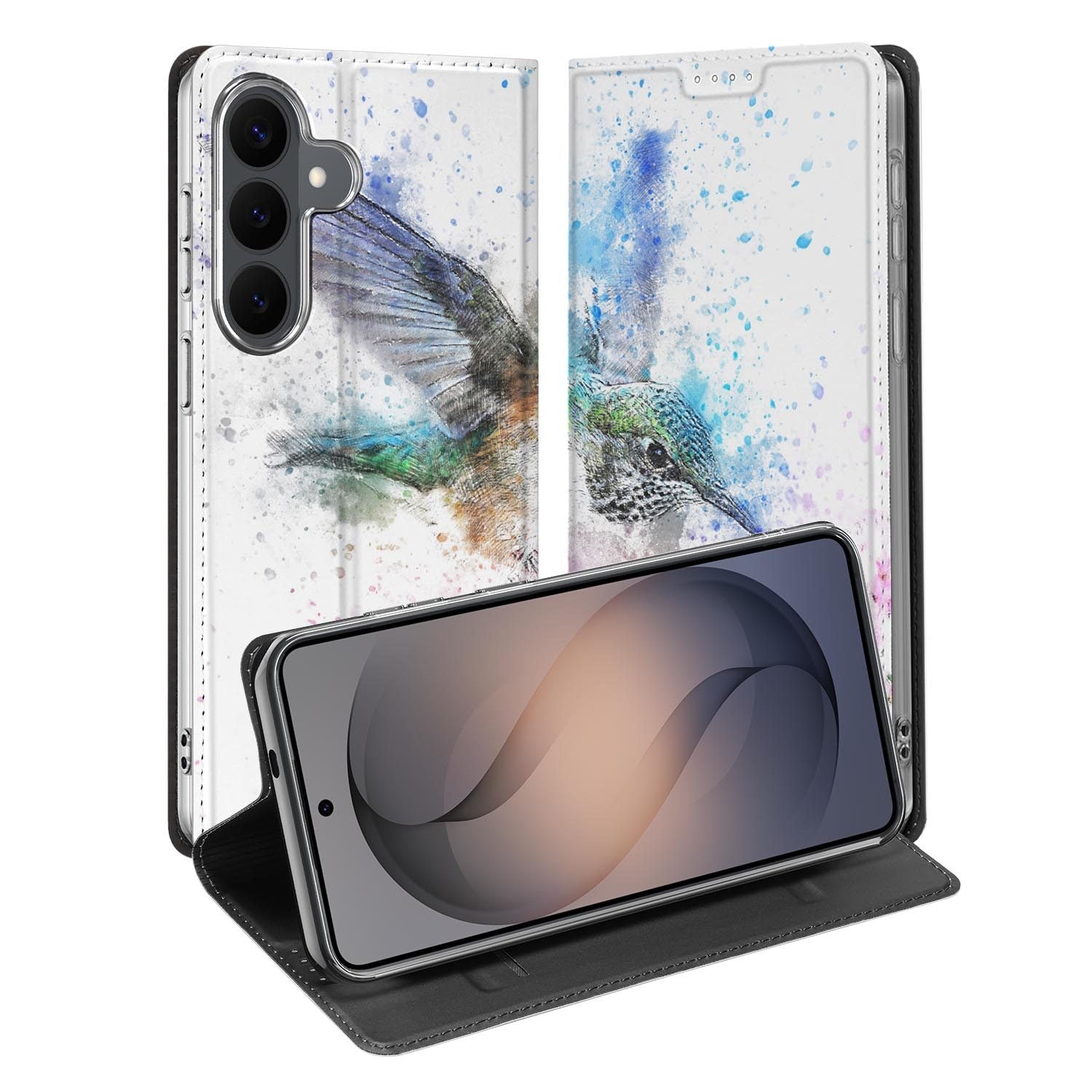 Samsung Galaxy S26 FE standcase met Vogel-print