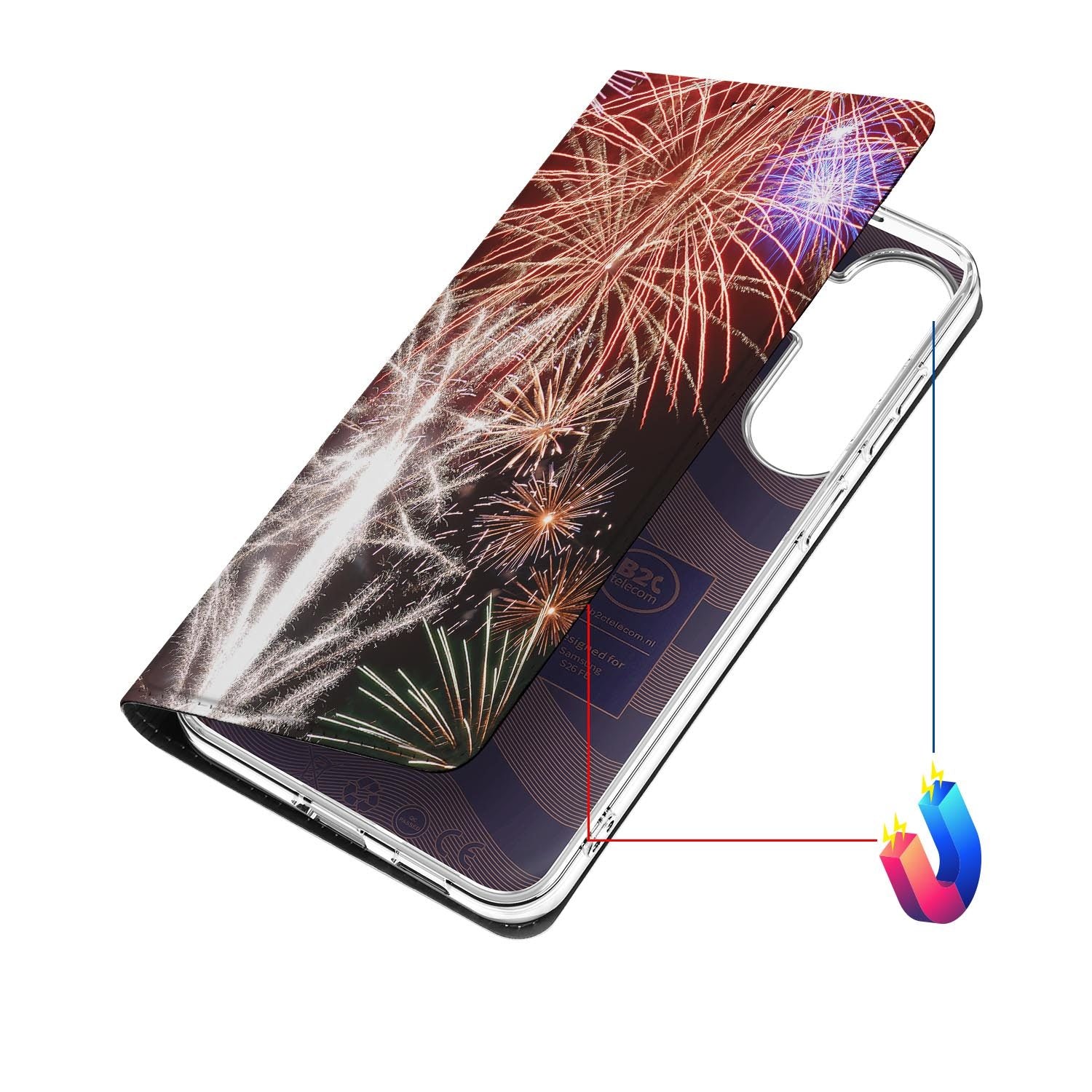 Samsung Galaxy S26 FE hoesje Vuurwerk met magneetsluiting