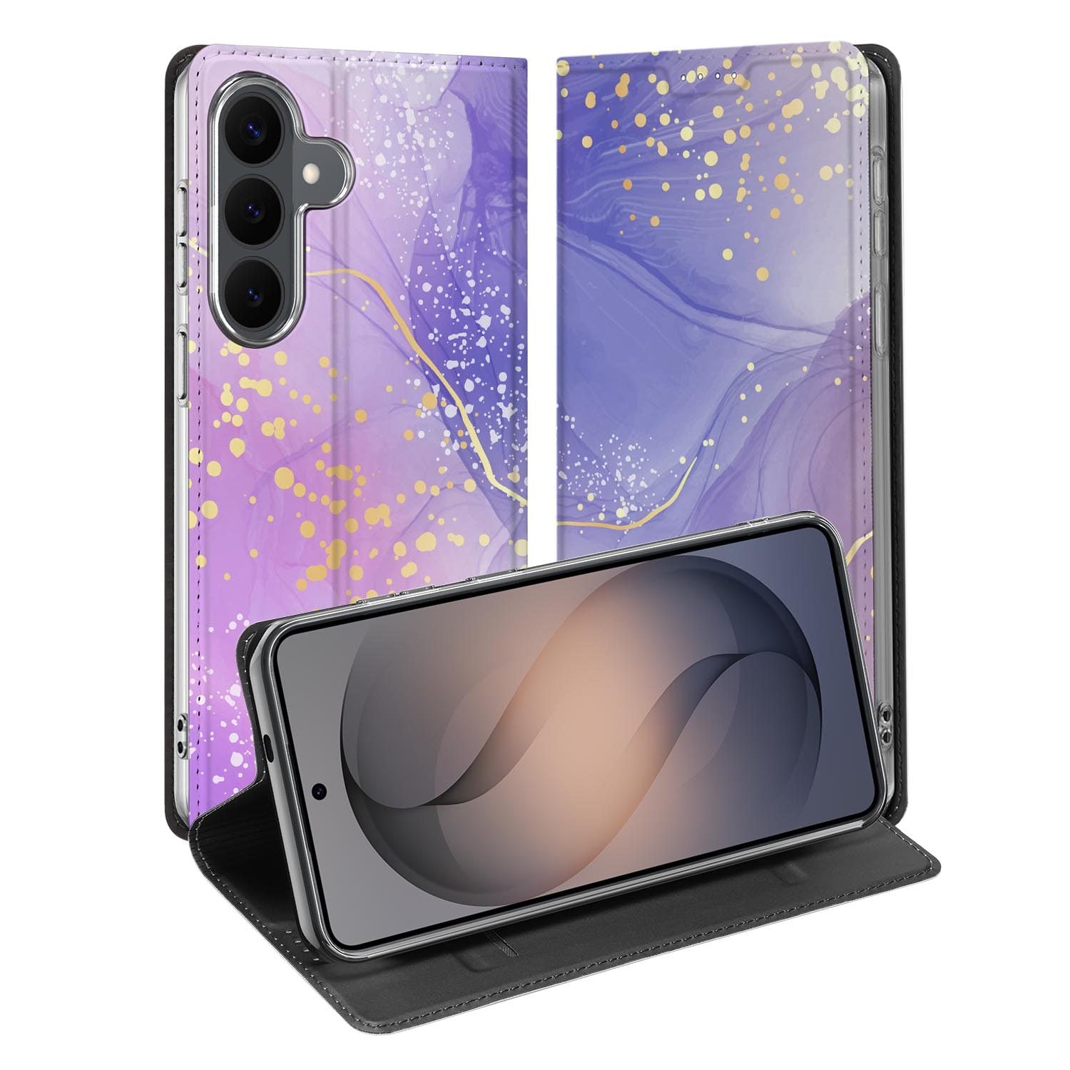 Samsung Galaxy S26 FE standcase met Watercolor Paars-print