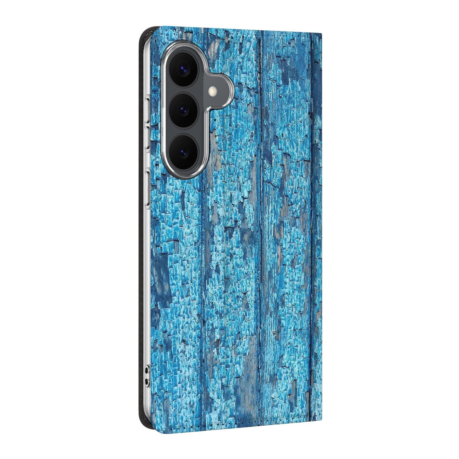 Samsung Galaxy S26 FE standcase Wood Blue, bescherming voor- en achterkant