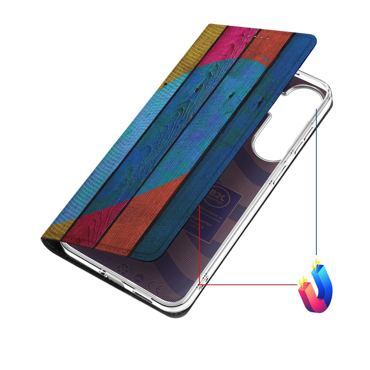 Samsung Galaxy S26 FE hoesje Wood Heart met magneetsluiting