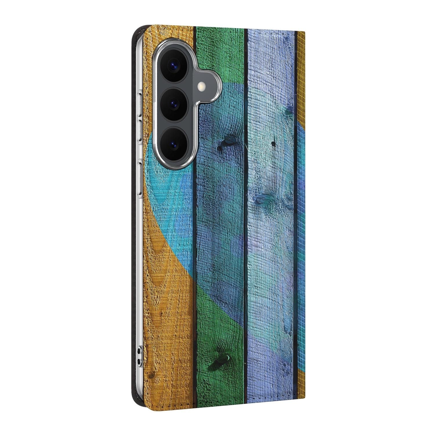 Samsung Galaxy S26 FE standcase Wood Heart, bescherming voor- en achterkant