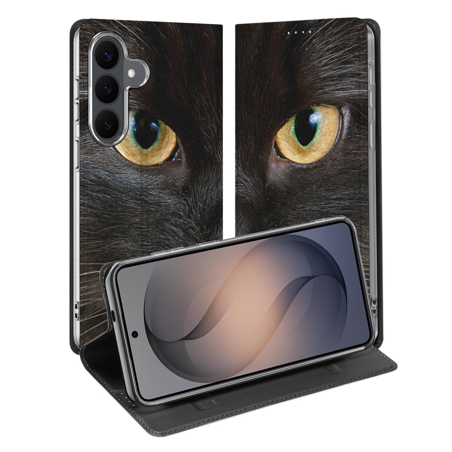 Samsung Galaxy S26 FE standcase met Zwarte Kat-print