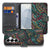 Samsung Galaxy S26 Plus Bookcase Hoesje Aztec kleurrijk Aztec-patroon op kunstleer open en gesloten aanzicht.
