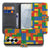 Samsung Galaxy S26 Plus Hoesje Blokken Design Book Case kleurrijk design bovenaanzicht.