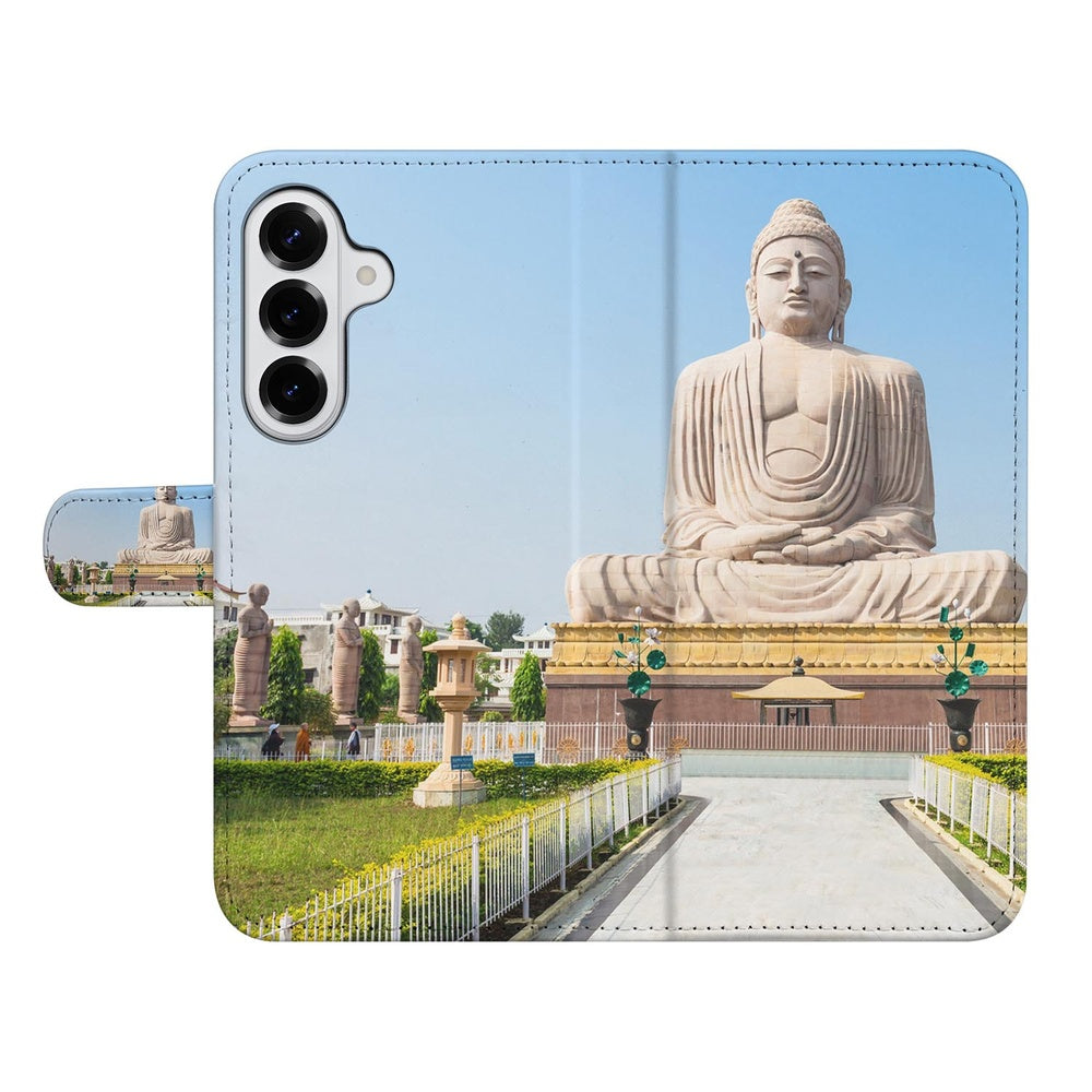 Samsung Galaxy S26 Plus Book Case Boeddha kunstleer design Buddha afdruk.