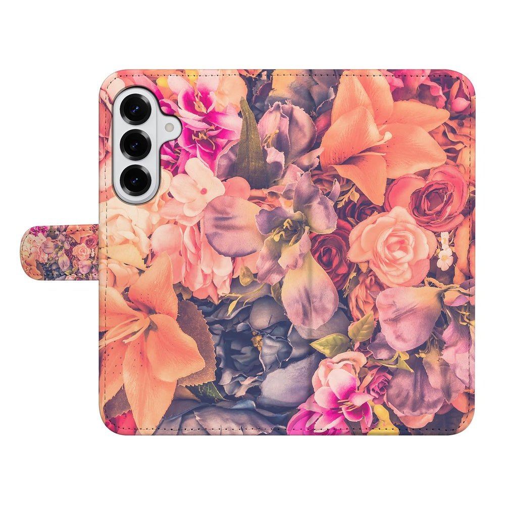 Samsung Galaxy S26 Plus Book Case Bosje Bloemen bloemenprint voorkant.