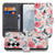 Samsung Galaxy S26 Plus Bookcase Hoesje Roze Butterfly boekcase met roze rozen vlinders gesloten en geopend.