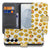 Samsung Galaxy S26 Plus Book Case Meerkleurig Emoji voorzijde met vrolijke emoji-print en zwarte binnenkant.