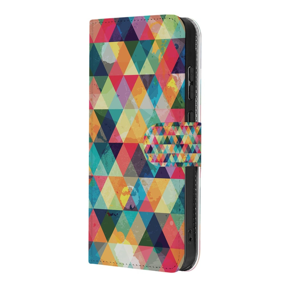 Samsung Galaxy S26 Plus Telefoonhoesje Geruit Kleurvol Aanzicht.