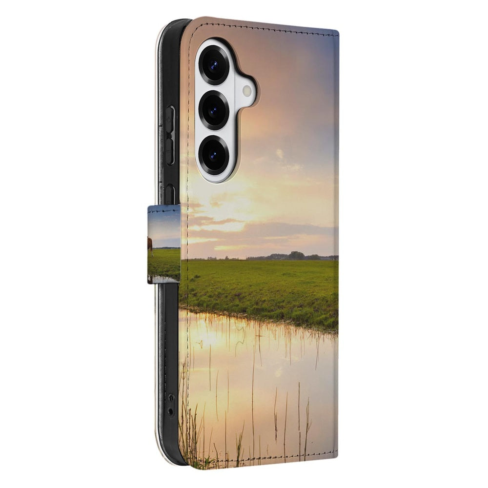Samsung Galaxy S26 Plus Telefoonhoesje Landschap Print Aanzicht Zijkant.