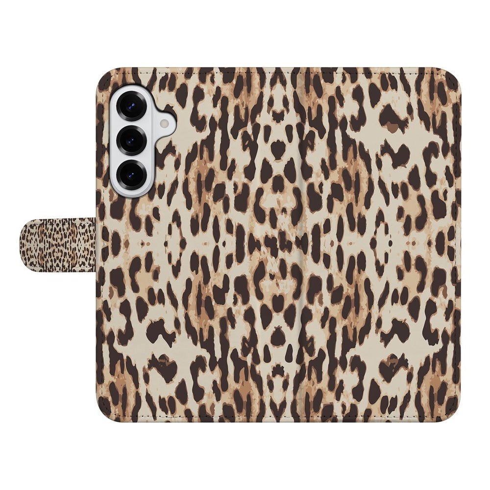 Samsung Galaxy S26 Plus Book Case Leopard print voorkant.