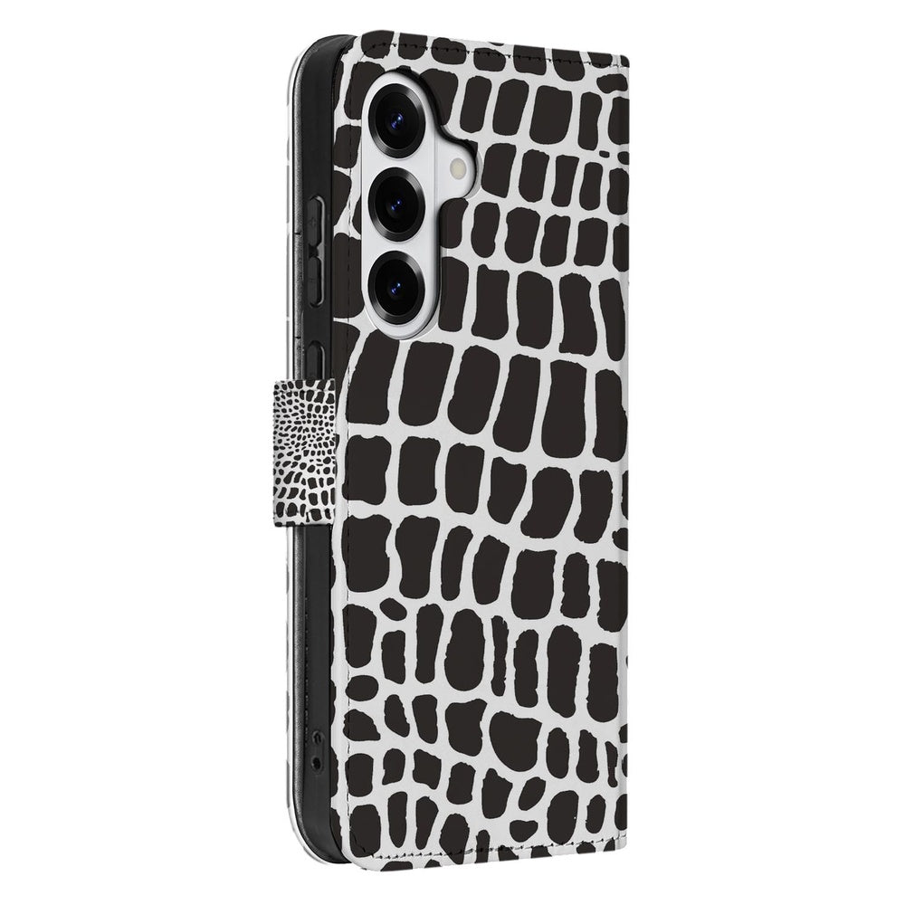 Samsung Galaxy S26 Plus Book Case Slangenprint Zijkant.