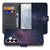 Samsung Galaxy S26 Plus Book Case Paars Blauw Glitter Sterren Aanzicht voorkant en binnenkant.