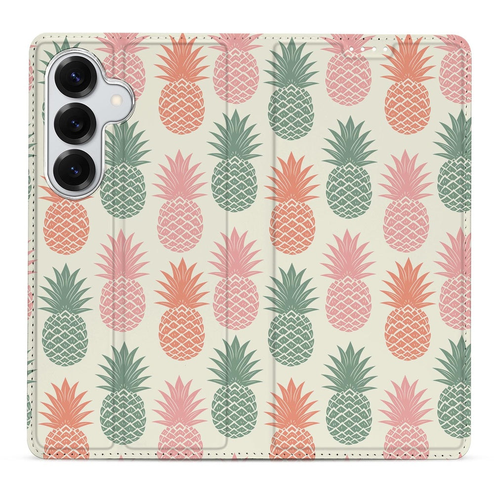 Samsung Galaxy S26+ telefoonhoesje ananas ananaspatroon voorkant.