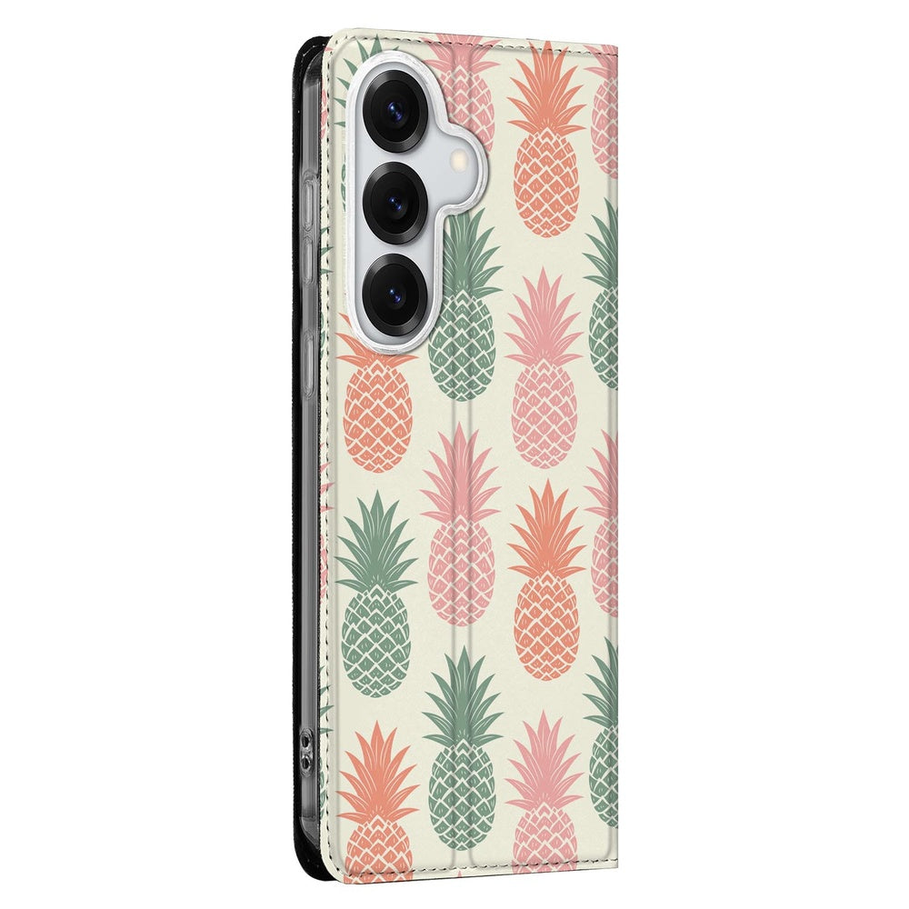 Samsung Galaxy S26+ Telefoonhoesje Ananas Ananasprint Vooraanzicht.