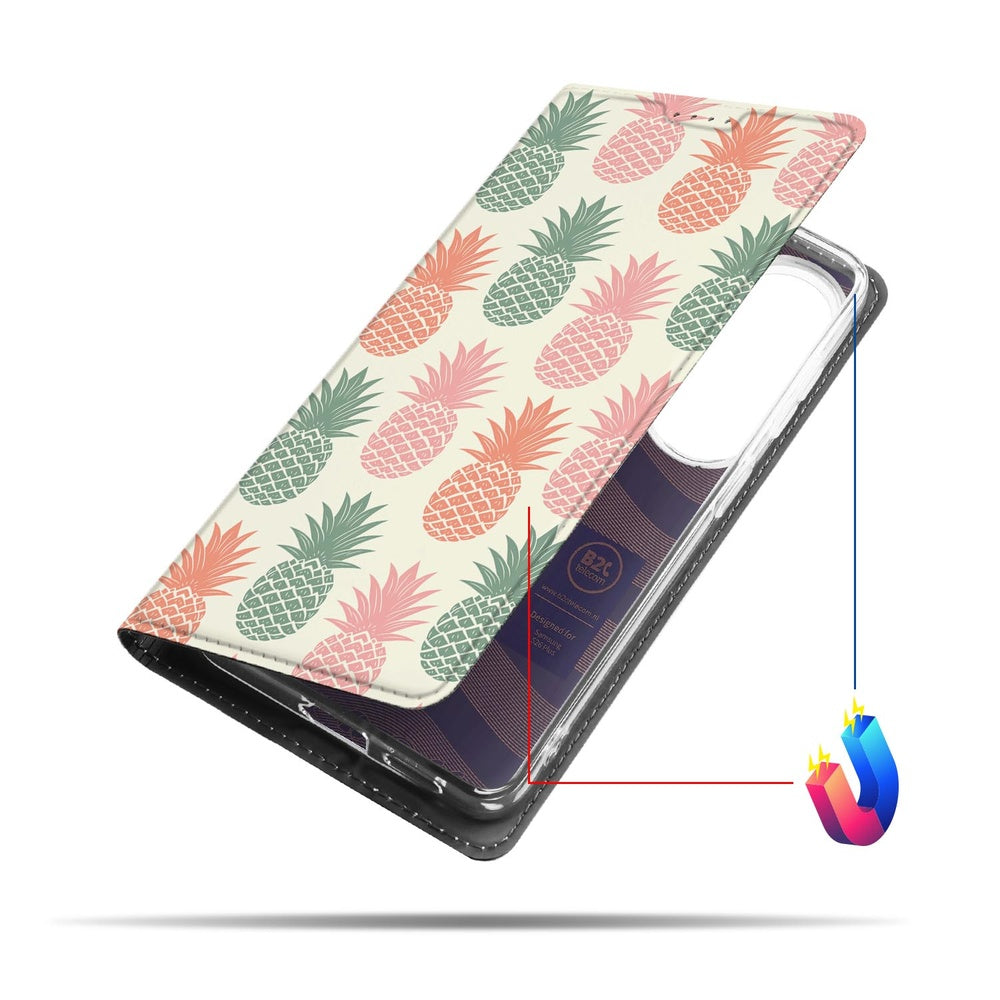 Samsung Galaxy S26+ Telefoonhoesje Ananas ananas patroon vooraanzicht.