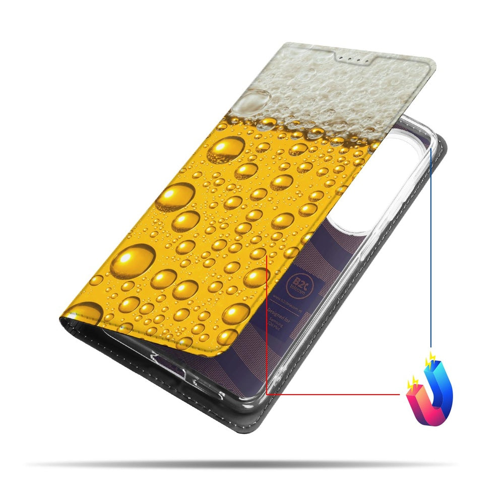 Samsung Galaxy S26 Plus Telefoonhoesje Bier bierprint voorkant detail.