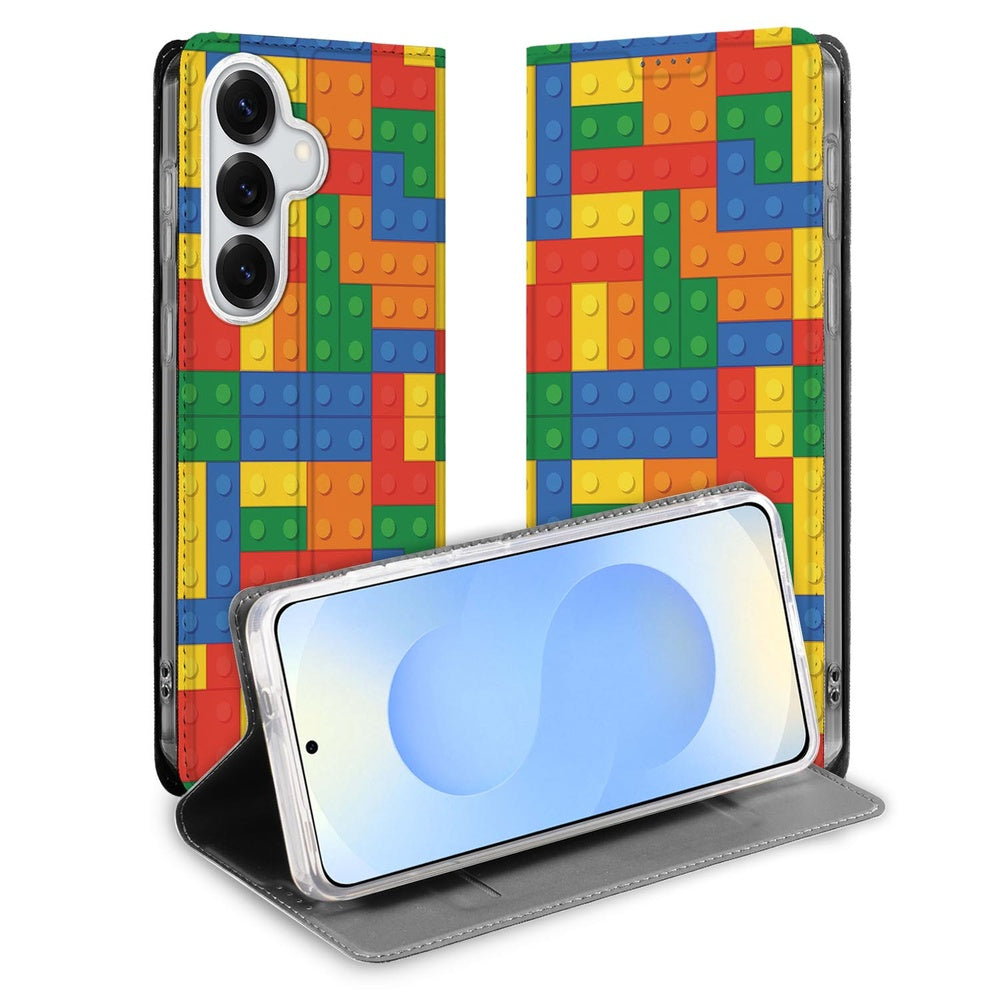 Samsung Galaxy S26+ Book Cover Blokken Book Cover Blokken Designnaam Blokken Vooraanzicht.