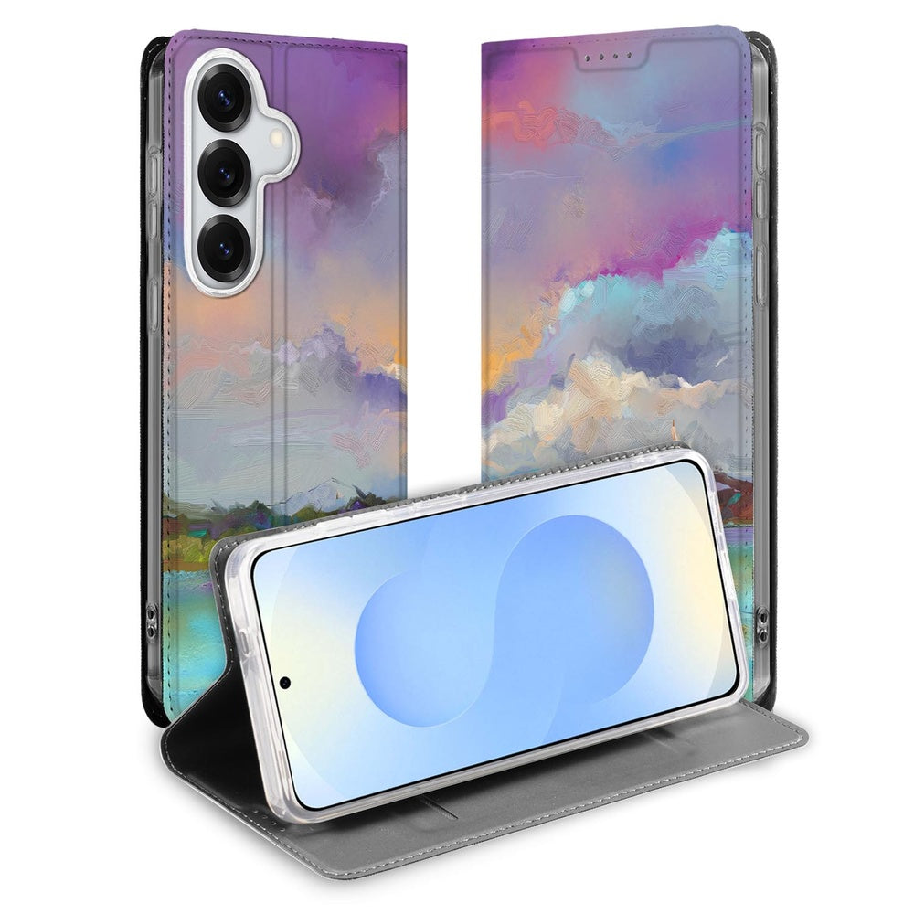 Samsung Galaxy S26 Plus Bookcase Boat boekhoes abstract ontwerp vooraanzicht.