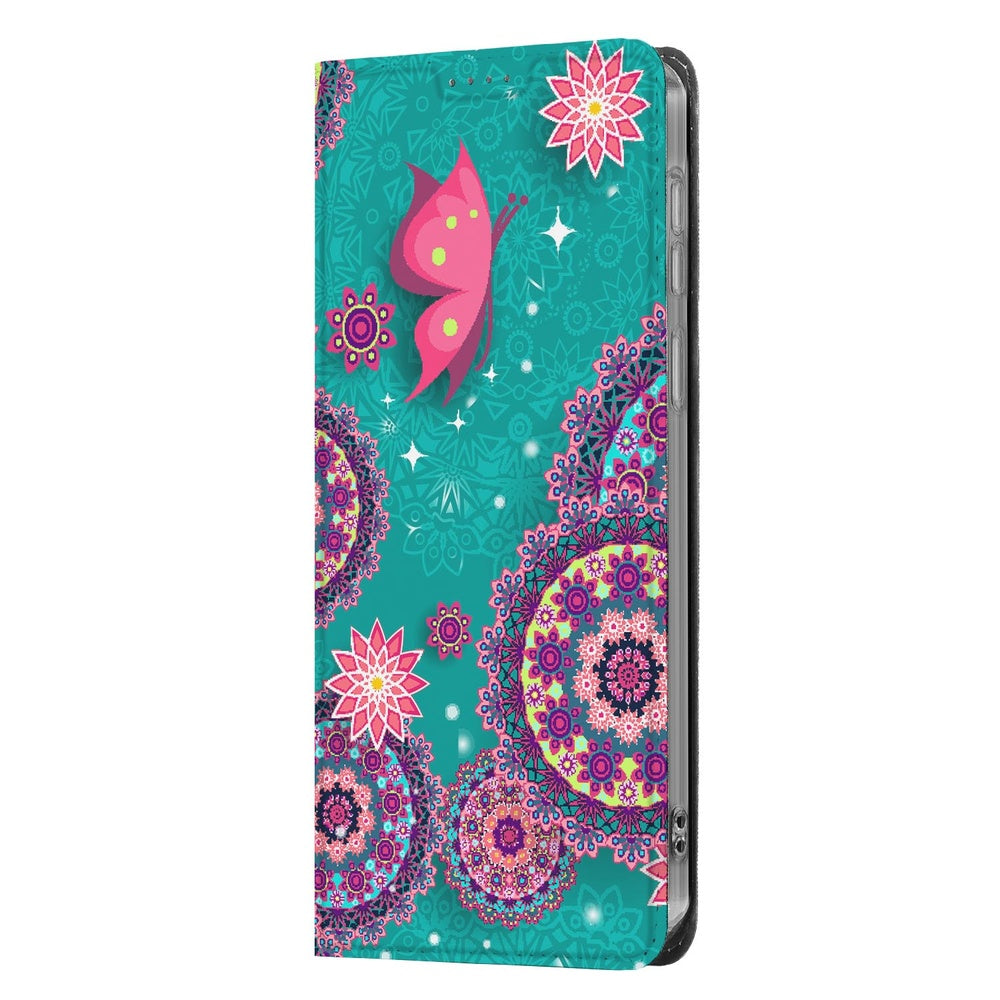 Samsung Galaxy S26 Plus Standcase Hoesje Cirkels en Vlinders Detail.