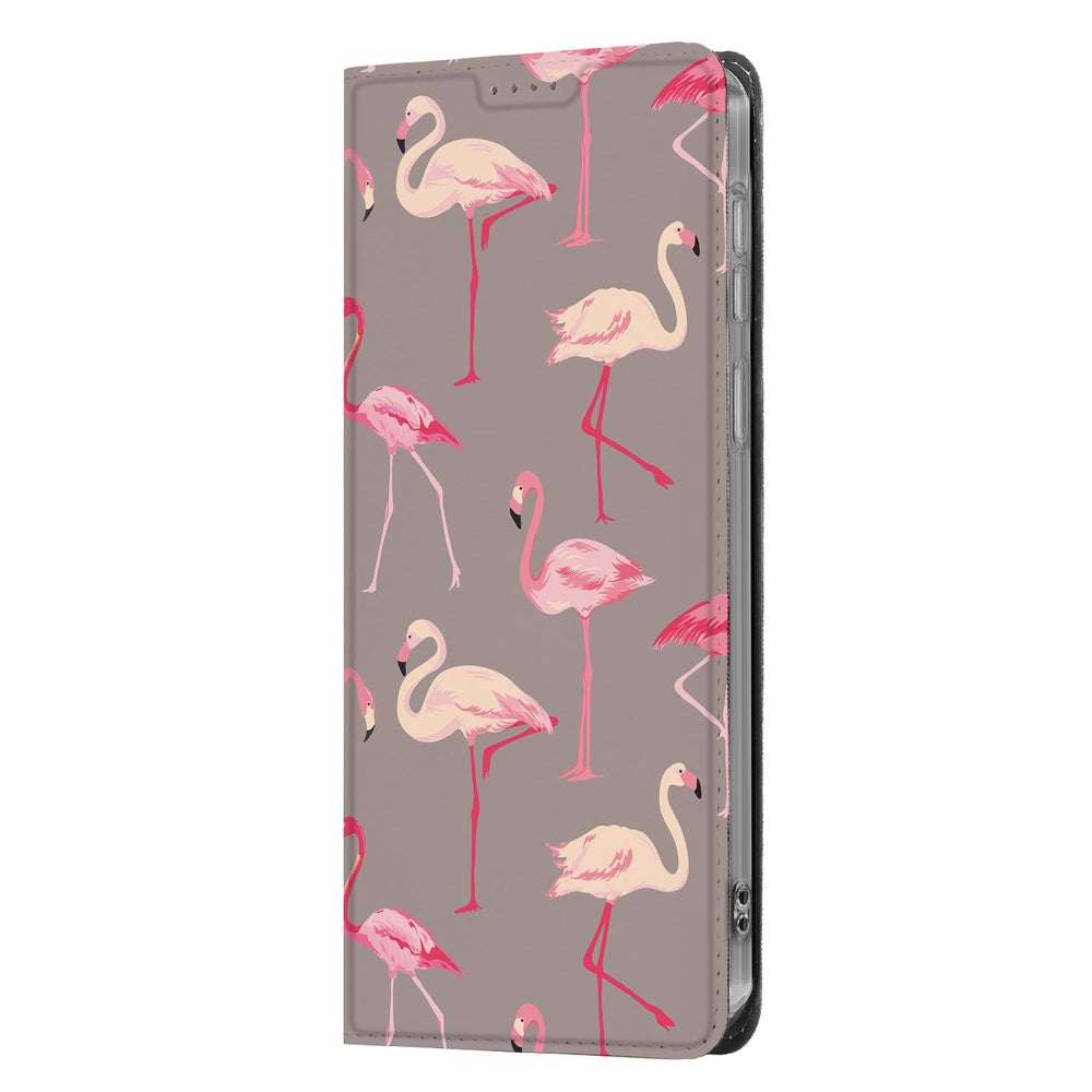 Samsung Galaxy S26 Plus Smart Cover Hoesje Flamingo Flamingo design vooraanzicht.
