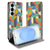 Samsung Galaxy S26 Plus Book Case Funky Retro Geometrische vormen Vooraanzicht.