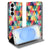 Samsung Galaxy S26 Plus Bookcase Geruit kleurrijk grafisch voorkomen.