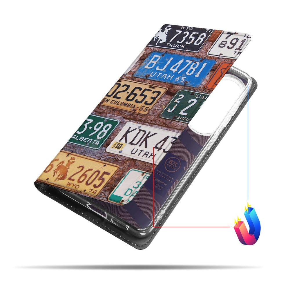 Samsung Galaxy S26 Plus Kentekenplaten Stand Case kentekenplatenprint aanzicht.