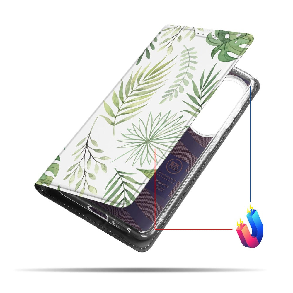 Samsung Galaxy S26 Plus Telefoonhoesje Leaves vooraanzicht.