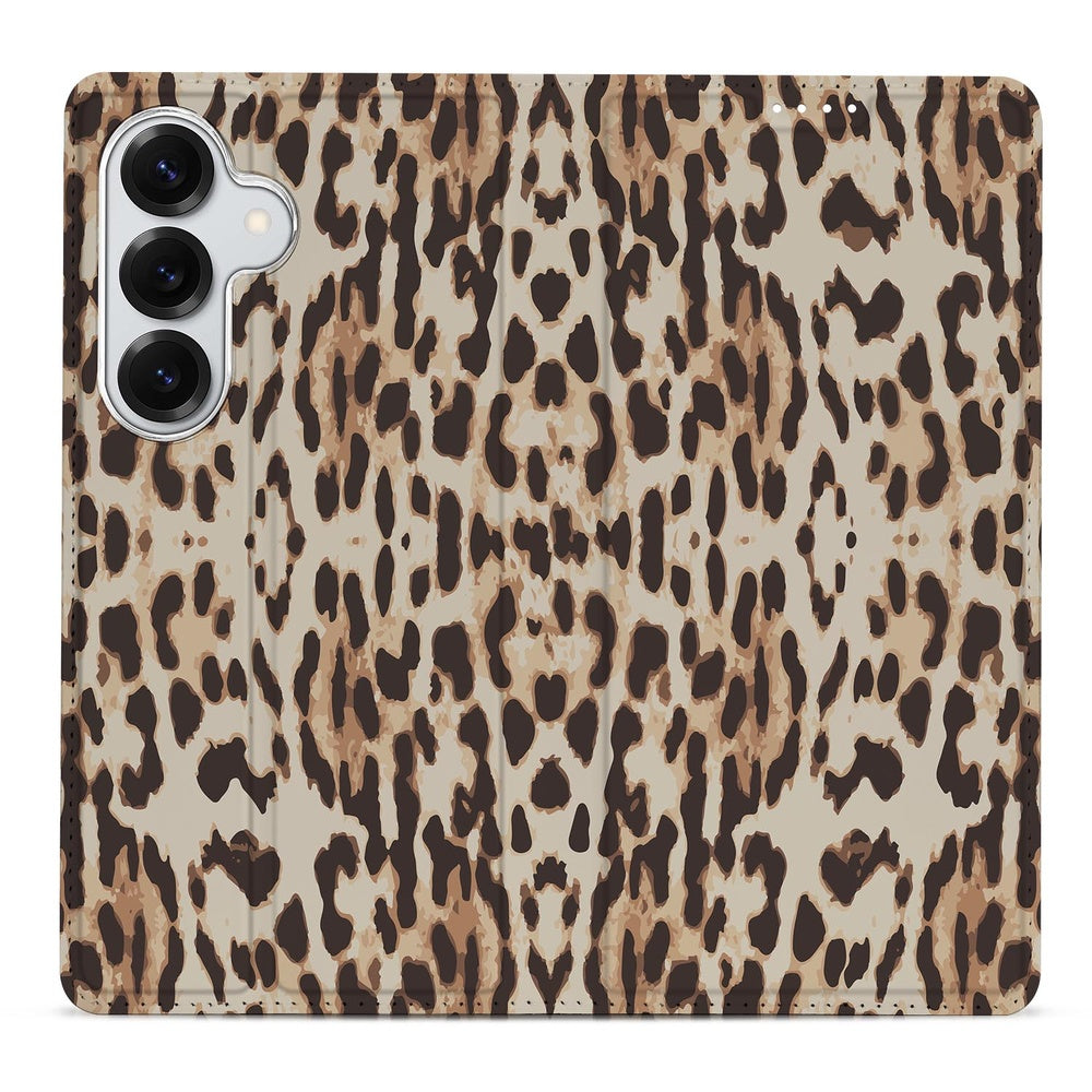Samsung Galaxy S26 Plus Book Wallet Case Leopard Aanzicht