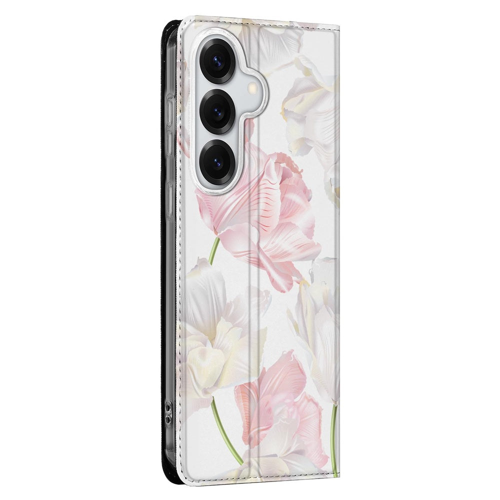 Samsung Galaxy S26 Plus Book Cover Lovely Flowers Vooraanzicht.