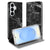 Samsung Galaxy S26 Plus Book Wallet Case Marmer Zwart Vooraanzicht.