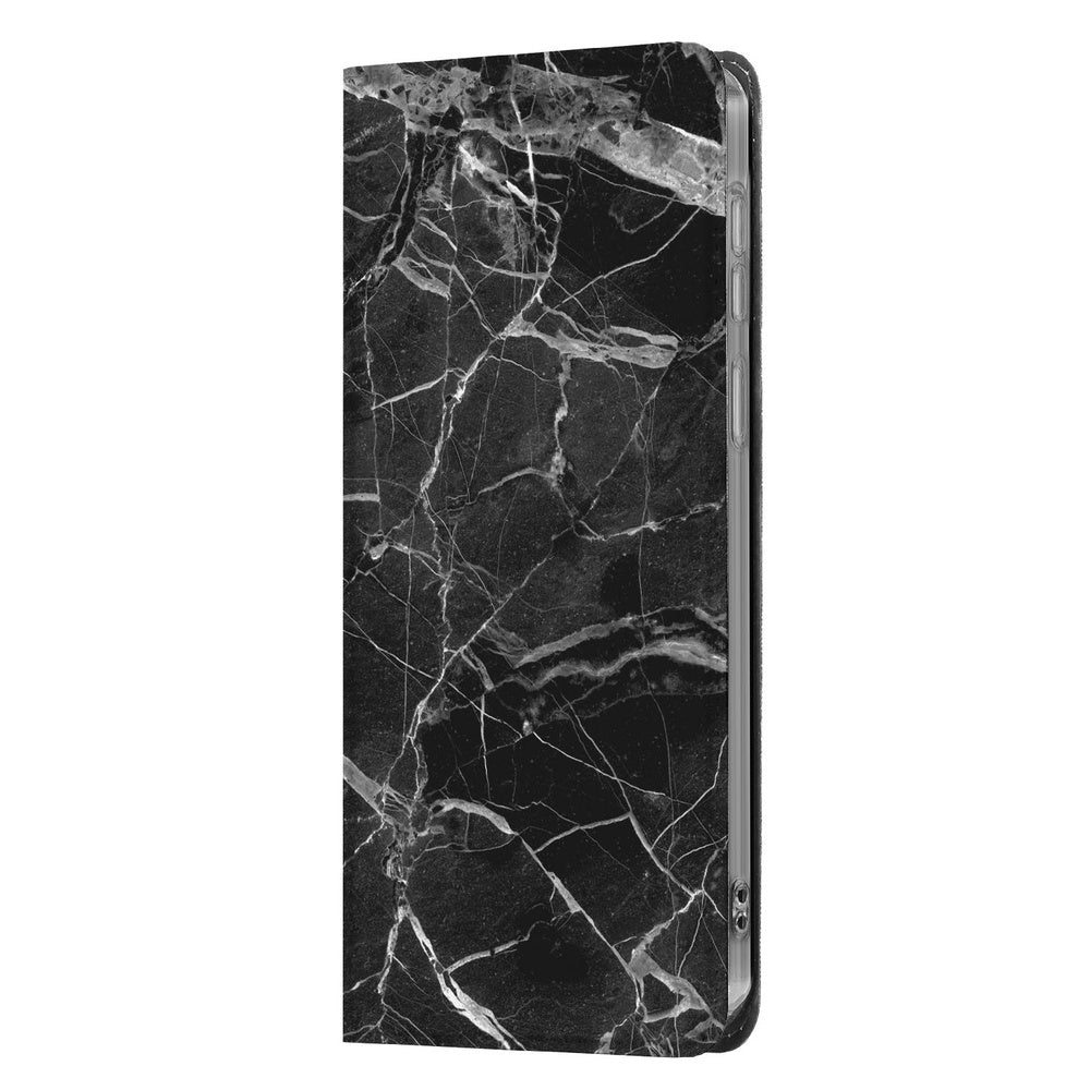 Samsung Galaxy S26 Plus Book Wallet Case Marmer Zwart Vooraanzicht.