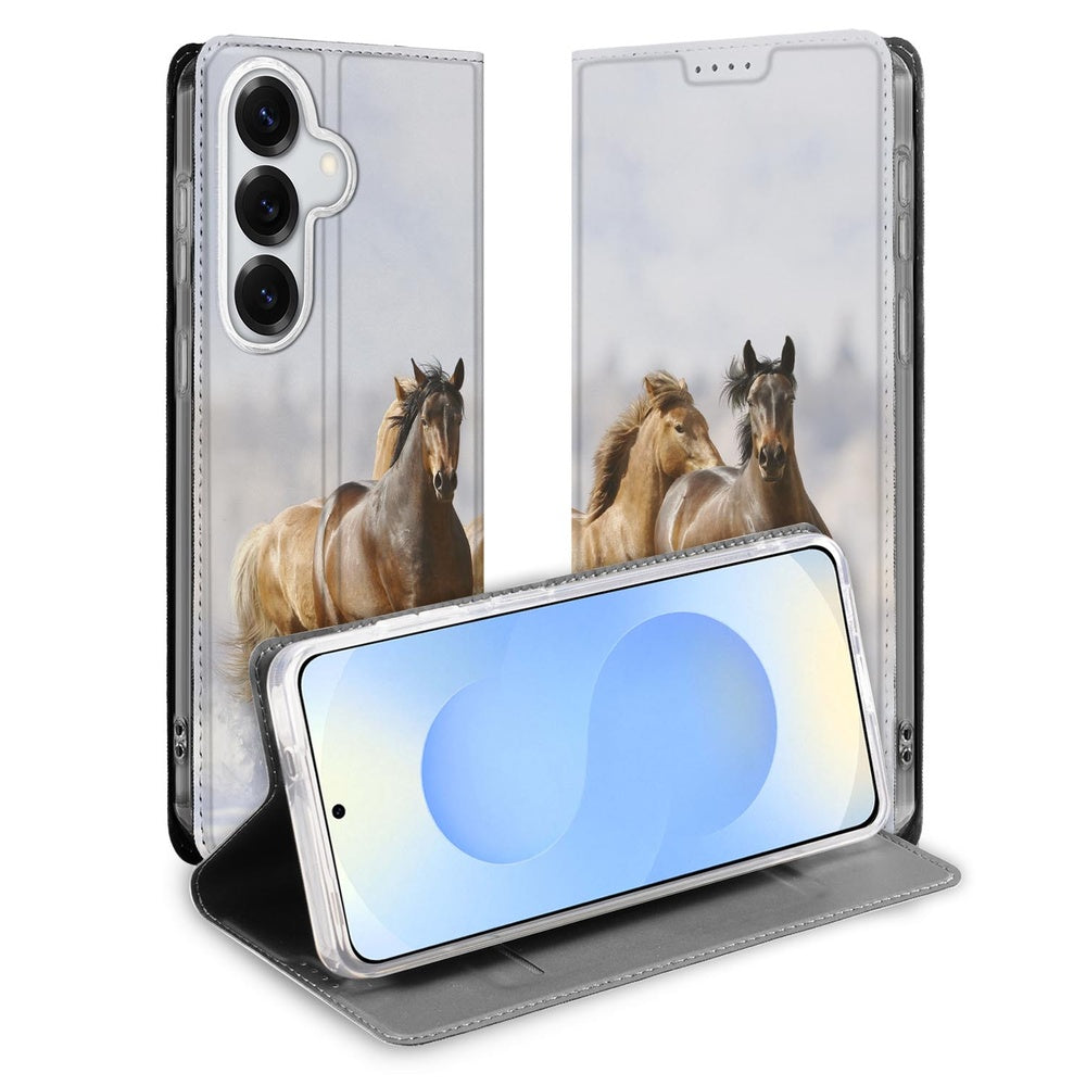 Samsung Galaxy S26 Plus Book Case Paarden Voorkant.