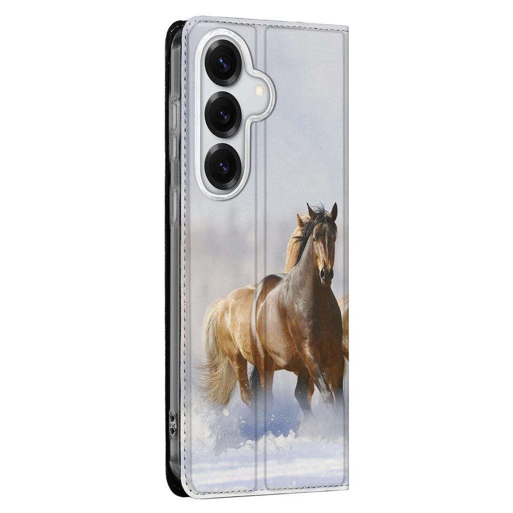 Samsung Galaxy S26 Plus Book Case Paarden Vooraanzicht.