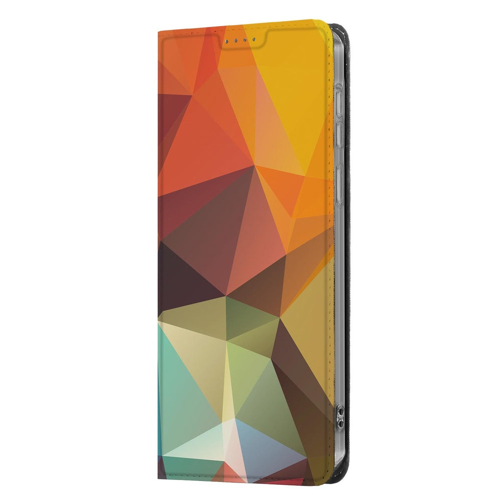 Samsung Galaxy S26+ Book Case Polygon Color Vooraanzicht.