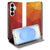 Samsung Galaxy S26+ Book Cover Polygon Red Vooraanzicht.