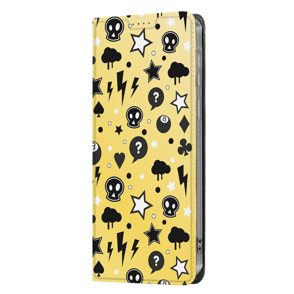 Samsung Galaxy S26+ Bookcase Punk Yellow Vooraanzicht.