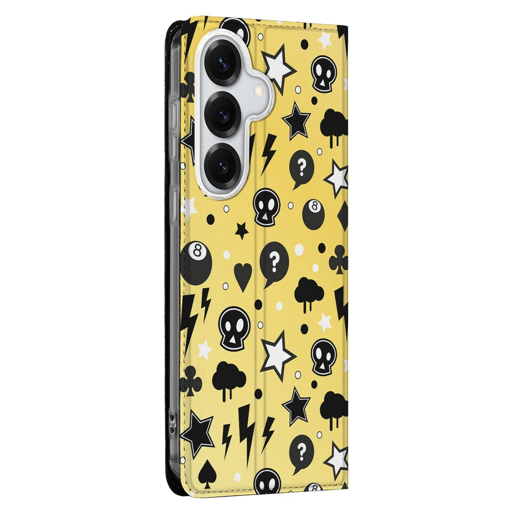 Samsung Galaxy S26+ Bookcase Punk Yellow Vooraanzicht.