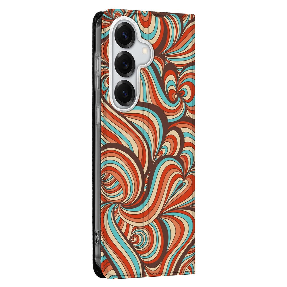 Samsung Galaxy S26+ Book Wallet Case Retro Aanzicht.